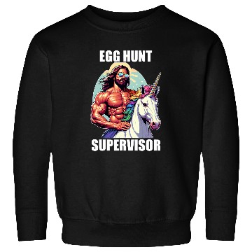 Discover Egg Hunt Supervisor Easter Egg Hunting Party Funny Mom Dad Sweatshirts