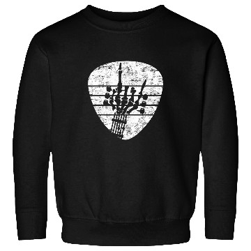 Discover Funny Guitar Rock Roll Skeletons Guitar vintages Music Lover Retro Skull Sweatshirts