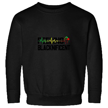 Discover black power fist feeling blacknificent heartbeat Sweatshirts