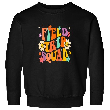 Discover Field Trip Squad Groovy Field Day Teacher Student School Sweatshirts