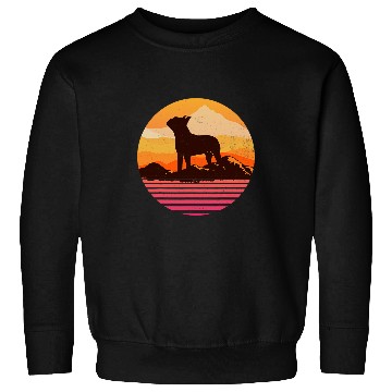Discover Boston Terrier Pet With Sun Mountain Vintage Retro Sweatshirts