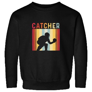 Discover Sport Baseball Retro Vintage Softball Baseball Catcher Sweatshirts