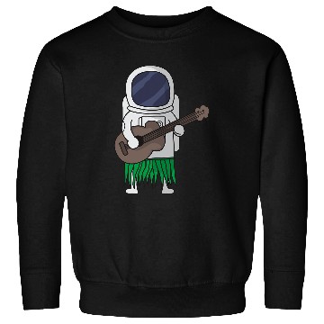 Discover Funny Ukulele Astronauts Outer Space Ukulele Luau Cute Funny Hawaii Gift Sweatshirts