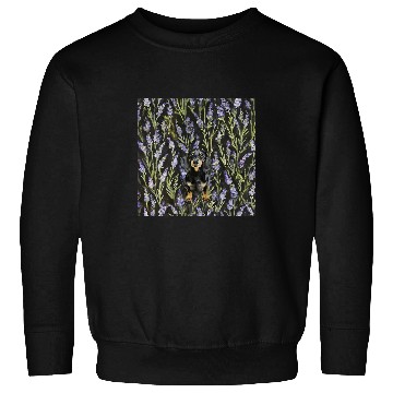 Discover Dachshund Pet Purple Lavender vintages Plant Pattern Sweatshirts