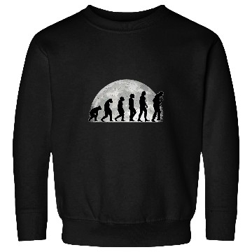 Discover Funny Saxophone Evolution Moon Jazz Saxophonist Sweatshirts