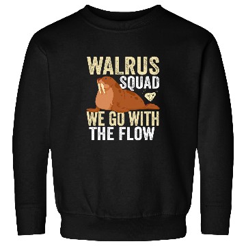 Discover Walrus Squad marine biologist oceanography Student Apparel Sweatshirts