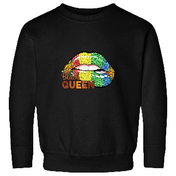 Discover Black Queen Melanin Lips African Leopard Pride Black History Sweatshirts