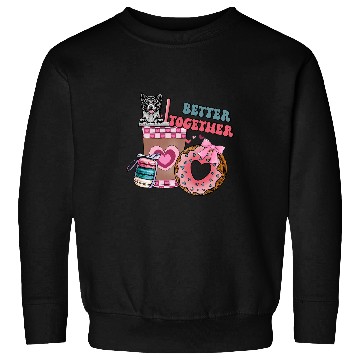 Discover Akita Pet Better Together Groovy Retro Valentines Day Dog Sweatshirts