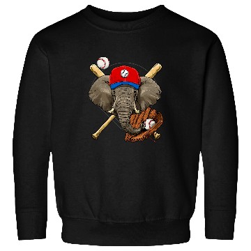 Discover Sport Baseball Elephant Pitcher Catcher Baseball Coaches Sweatshirts