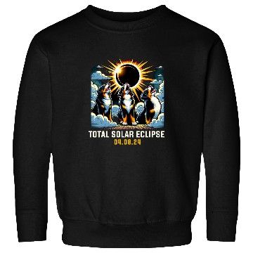 Discover Bernese Mountain Pet Howling At Solar Eclipse Sweatshirts
