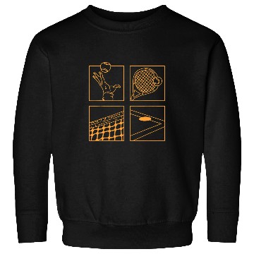 Discover Sport Tennis Player Line Art Illustration Minimalist Tennis Design Sweatshirts