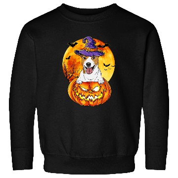 Discover Jack Russell Pet Witch Pumpkin Halloween Dog Lover Funny Sweatshirts