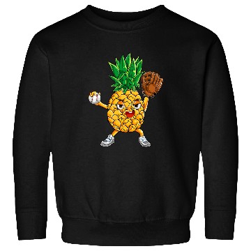 Discover Sport Baseball pineapples Baseball Catcher Pitcher Summer Vacation Sweatshirts