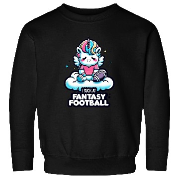 Discover Sport American Football I Suck at Fantasy Football Unicorns Rainbow Loser 2 2 Sweatshirts