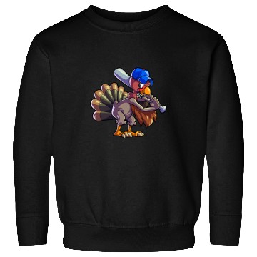 Discover Sport Baseball Thanksgiving Men Kids Boys Baseball Turkey Sweatshirts