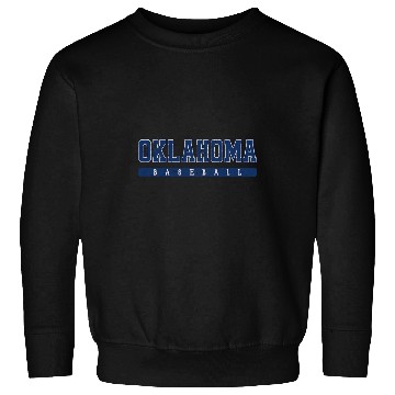 Discover Sport Baseball Oklahoma Baseball Blue vintages Text Sweatshirts
