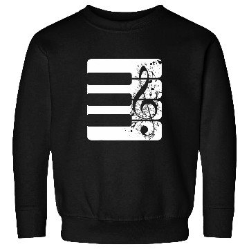Discover Funny Piano Classical Music Treble Clef Keyboard Pianist Piano Sweatshirts