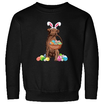 Discover Pug Pet Cute Easter Chocolate Lab Easter Pug Dog Happy Easter Sweatshirts
