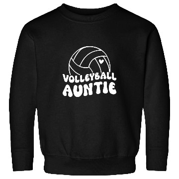 Discover Sport Volleyball Auntie Groovy Volleyball Aunt Sweatshirts