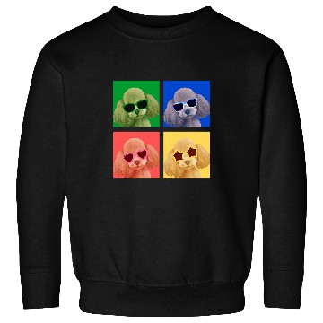 Discover Poodle Pet Toy Poodle Dog Lovers Colorful Retro Boys Girls Sweatshirts