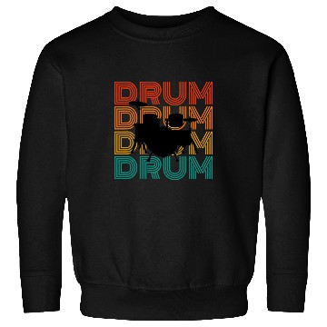 Discover Funny Drummer Retro Graphic Drums Band Member Rock Music Drumming 32 68 Sweatshirts