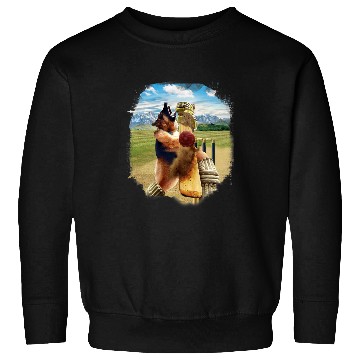 Discover German Shepherd Pet Playing Cricket Sweatshirts