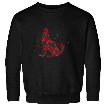 Discover Coyote Mammal burning angry Wildlife Colorful Wolves Wild Animal Sweatshirts