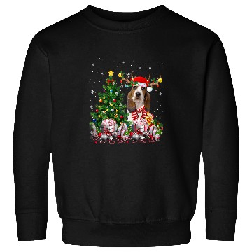 Discover Basset Hound Pet Christmas Tree Lights Santa Pajamas Xmas Sweatshirts