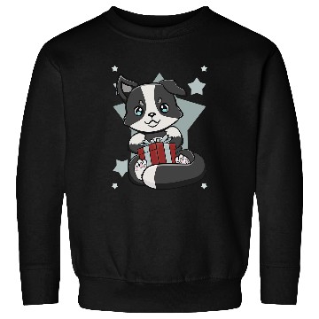 Discover Border Collie Pet With Present An Cute Santa Dog For Christmas Sweatshirts
