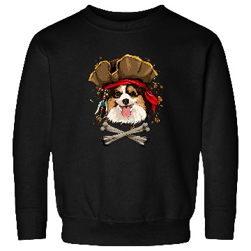 Discover Papillon Pet Pirate Jolly Roger Flag Crossbones Sweatshirts