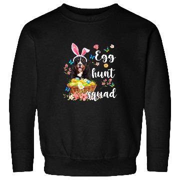 Discover Bernese Mountain Pet Happy Easter Day Colorful Egg Hunt Squad Sweatshirts