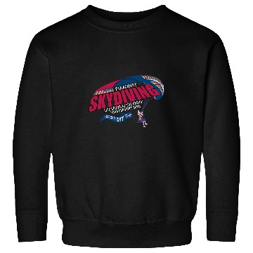 Discover Parachute Skydiving Funny Parachuting American Flag Sweatshirts