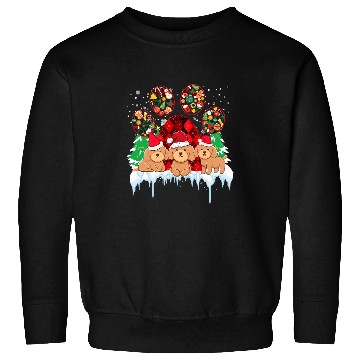 Discover Poodle Pet Tee With Santa Paws Dog Paws Poodle Christmas Pattern Sweatshirts