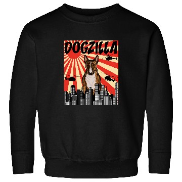 Discover Bull Terrier Pet Funny Retro Japanese Dogzilla Miniature Sweatshirts