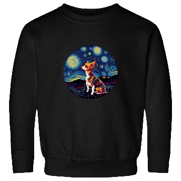 Discover Chihuahua Pet Red Chihuahua Starry Night Van Gogh Colorful Sweatshirts