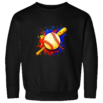 Discover Sport Baseball And Bat Splat Sweatshirts