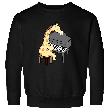Discover Funny Piano Giraffe Gift Playing Piano 234 Sweatshirts