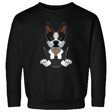Discover Australian Cattle Pet Dog Puppy In Pocket I Cute Blue Heeler Sweatshirts