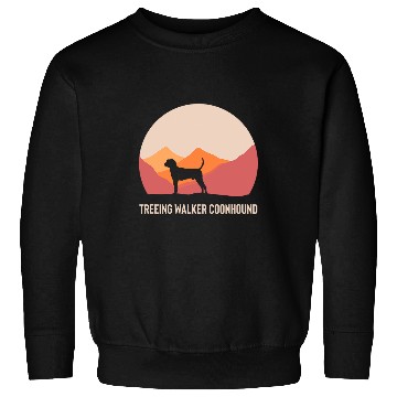 Discover Coonhound Pet Treeing Walker Coonhound Cute Silhouette Sweatshirts