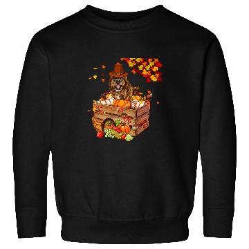 Discover Cockapoo Pet With Pumpkins Thanksgiving Fall Leaves Farmer Owner Sweatshirts