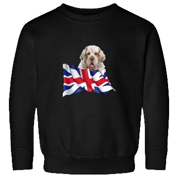 Discover Clumber Spaniel Pet Union Jack Flag Dog Sweatshirts