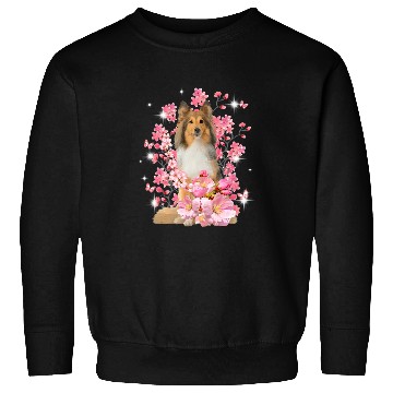 Discover Shetland Pet Cherry Blossom Flowers Sweatshirts