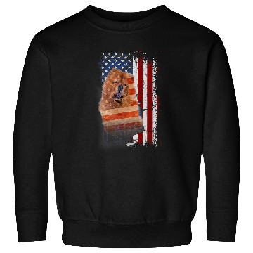 Discover Chow Chow Pet With American Flag Sweatshirts