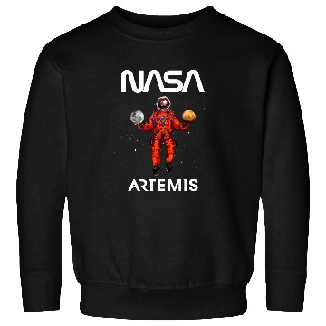 Discover NASA Artemis Mission Astronaut Moon Mars Sweatshirts
