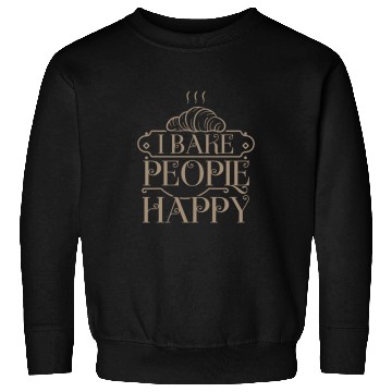 Discover I Bake People Happy Croissant Baker Baking Lover Men Women Sweatshirts