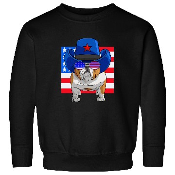 Discover English Bulldog Pet 4th of July Merica USA Flag Patriotic Sweatshirts