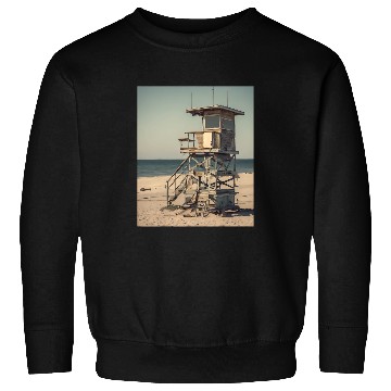 Discover Beach Lifeguard Tower Vintage Sweatshirts