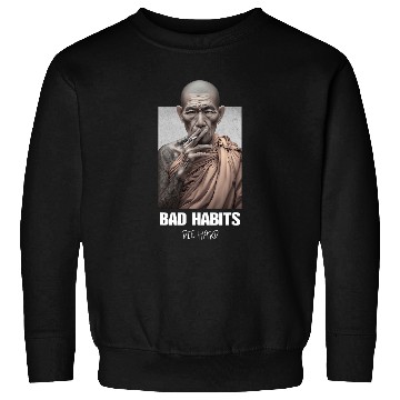 Discover Bad Habits Die Hard Monk Tattoos Sweatshirts