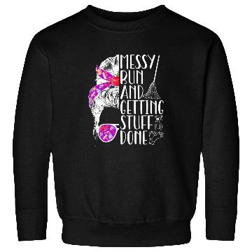 Discover School Custodian Messy Bun School Janitor Sweatshirts