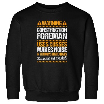 Discover Construction Site Throws Hard Hats Construction Foreman Sweatshirts